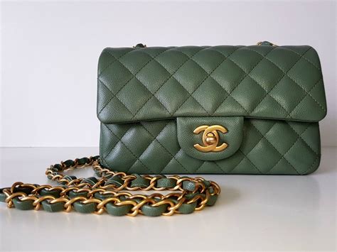 dark green chanel bag|olive green chanel bag.